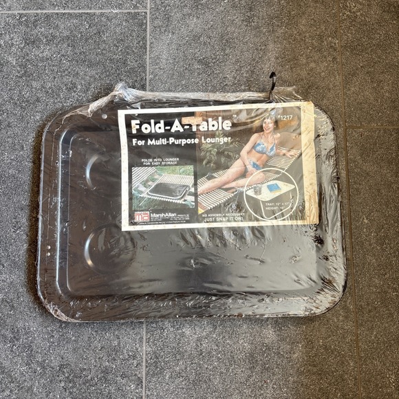 Marsh Allan Other - Vintage 1960s Marsh Allan Black Mid Century Serving Tray Lounger Fold-A-Table